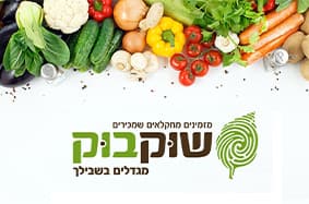תו קנייה בשווי 350 ש"ח לרכישת ירקות ופירות טריים באתר שוקבוק